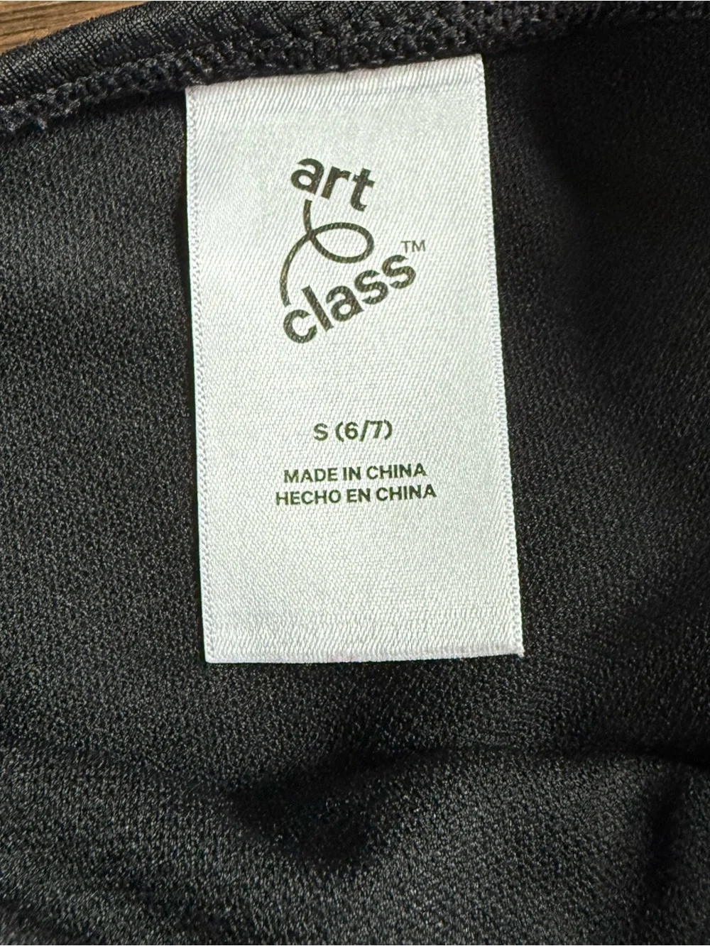 Girls Art Class Black One-Shoulder Cutout One-Piece Swimsuit size small 6/7